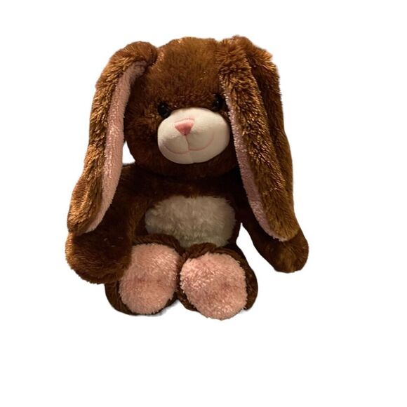 Build A Bear Toy's Dark Brown Pink ears Retured Bunny Plush Stuffed 18" - Picture 2 of 14